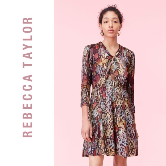Rebecca Taylor Snakeskin Dress Flash 